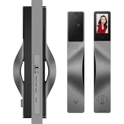 Lockin 鹿客 V5 Max 掌靜脈智能電子門鎖 (右開) (灰色)